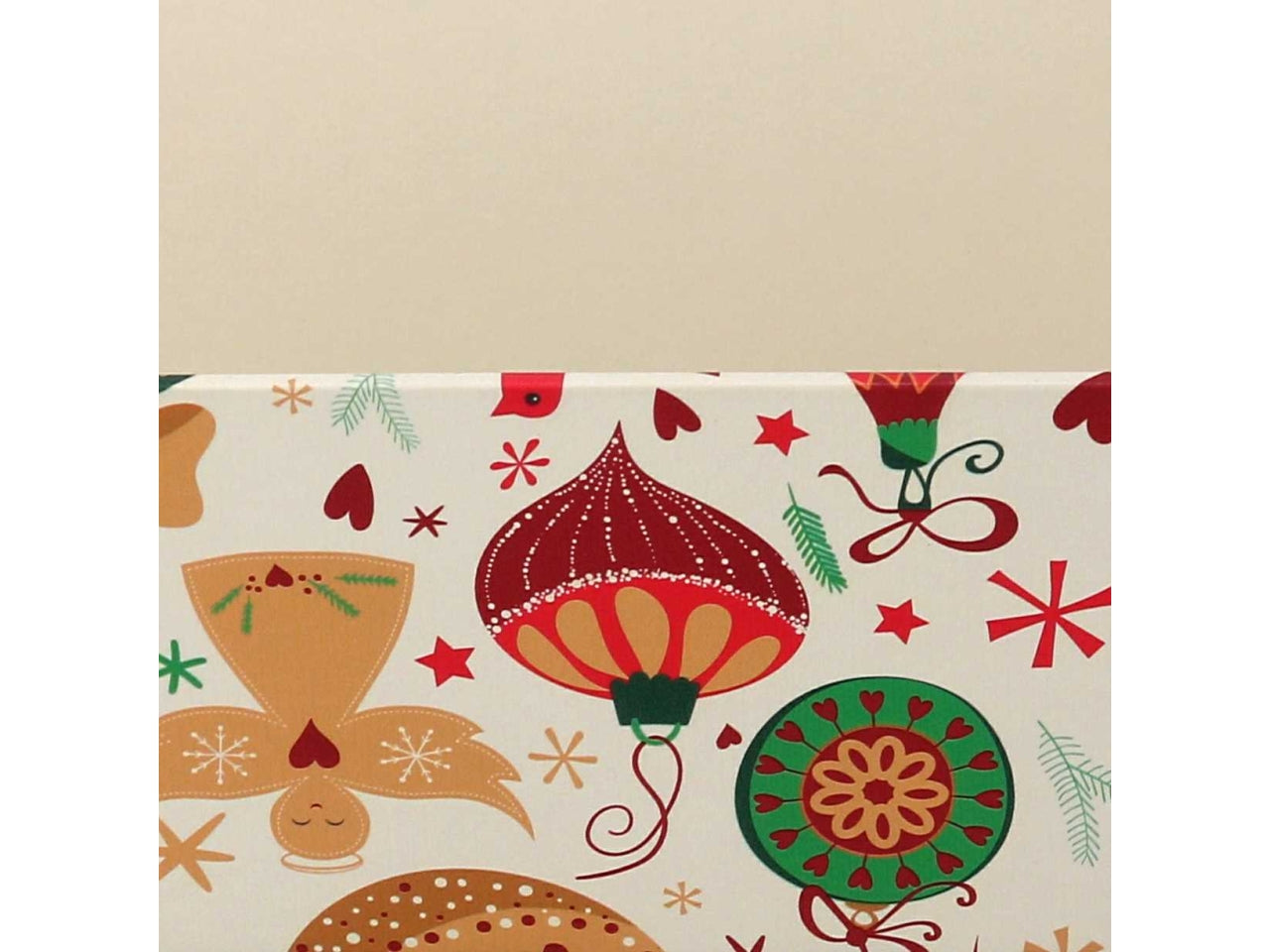 Cesta natalizia in cartone multicolor con angeli 40x30x12 cm - Vacchetti