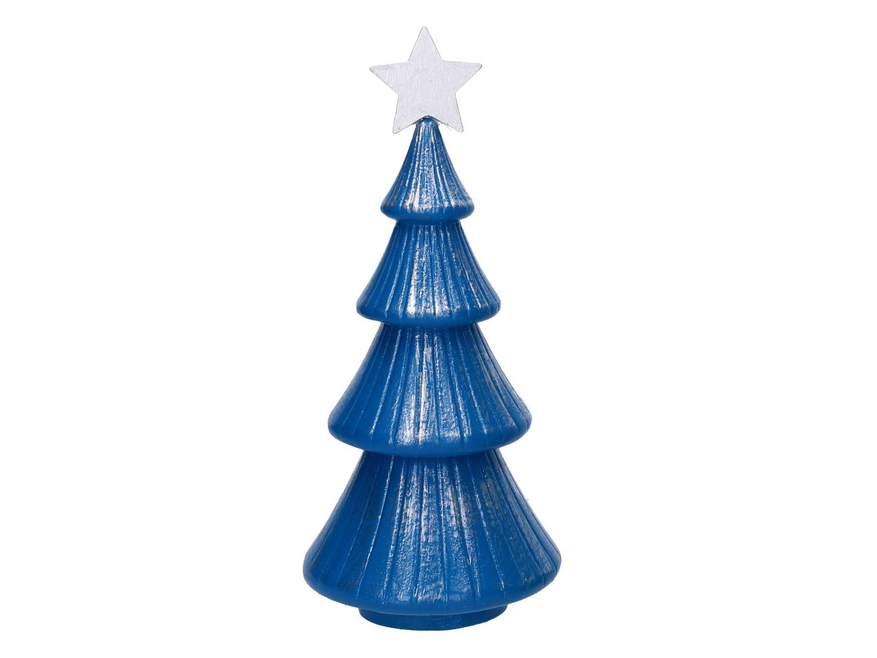 Albero in legno colore argento e blu misura d.15xh.34,5cm