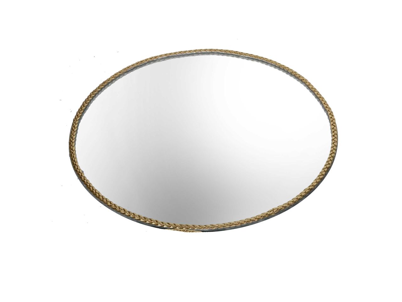 Centrotavola a specchio con filo oro misura d.35cm