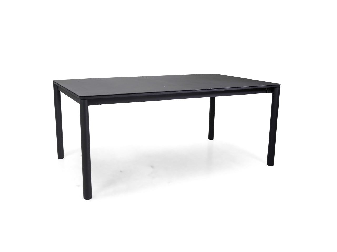 Tavolo alluminio allungabile honolulu antracite con top vetro/teak 180/240x100xh.76cm