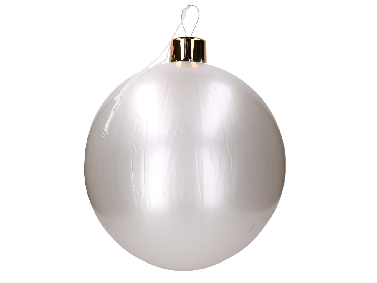 Palla natalizia gonfiabile bianco 65cm opaca metallizzata - Vacchetti