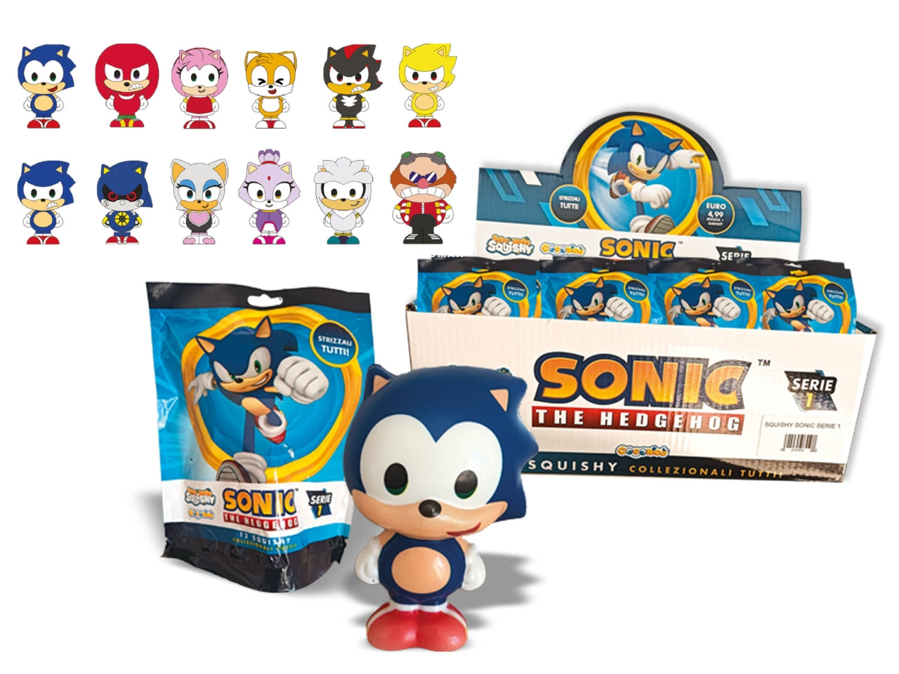 Sonic squishy 10cm disponibile in modelli assortiti Galiani Store