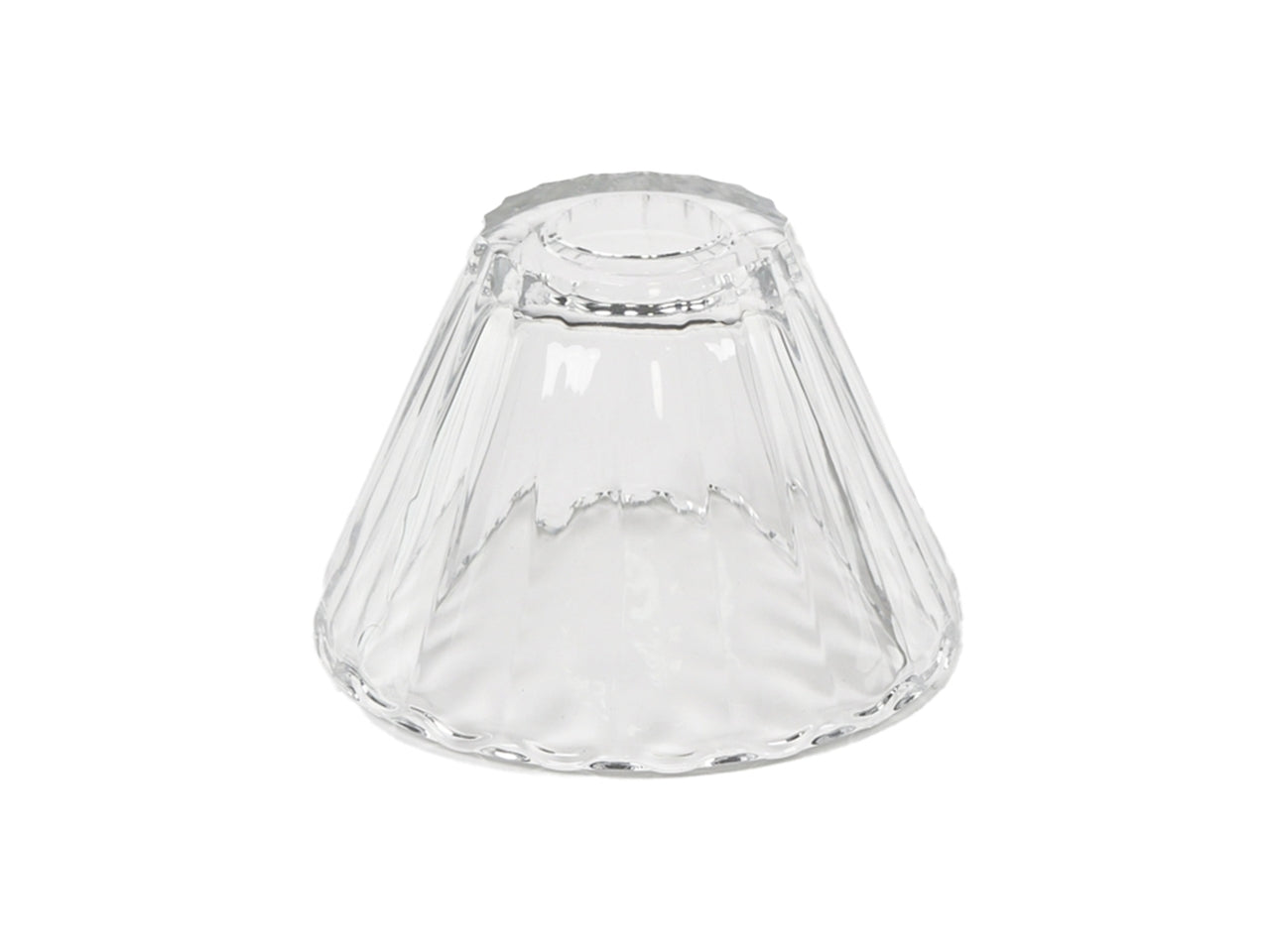 Paralume in vetro trasparente forma campana stile moderno d.13x9 cm - Plàthea