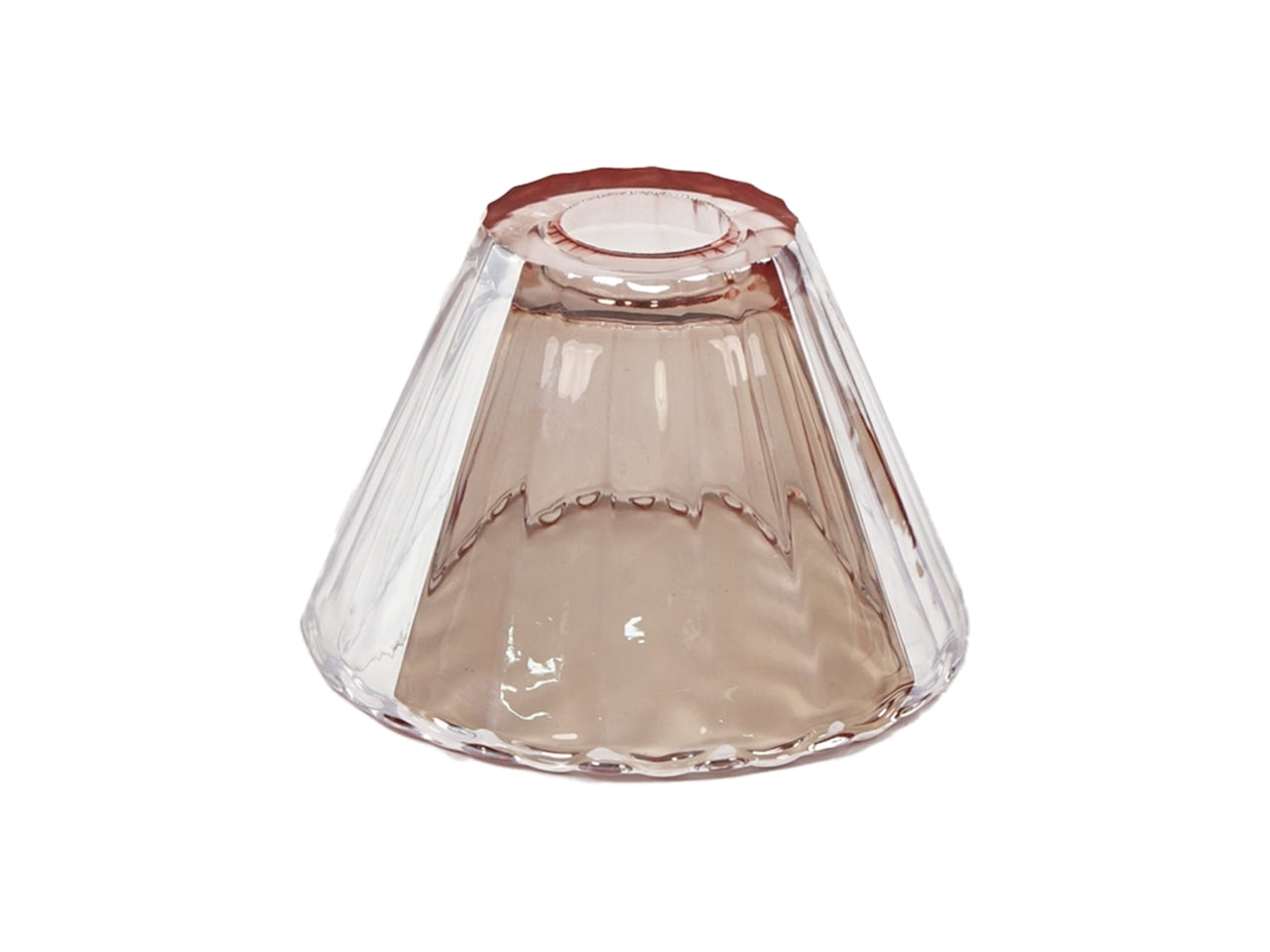 Paralume in vetro rosa forma campana stile moderno d.13x9 cm - Plàthea