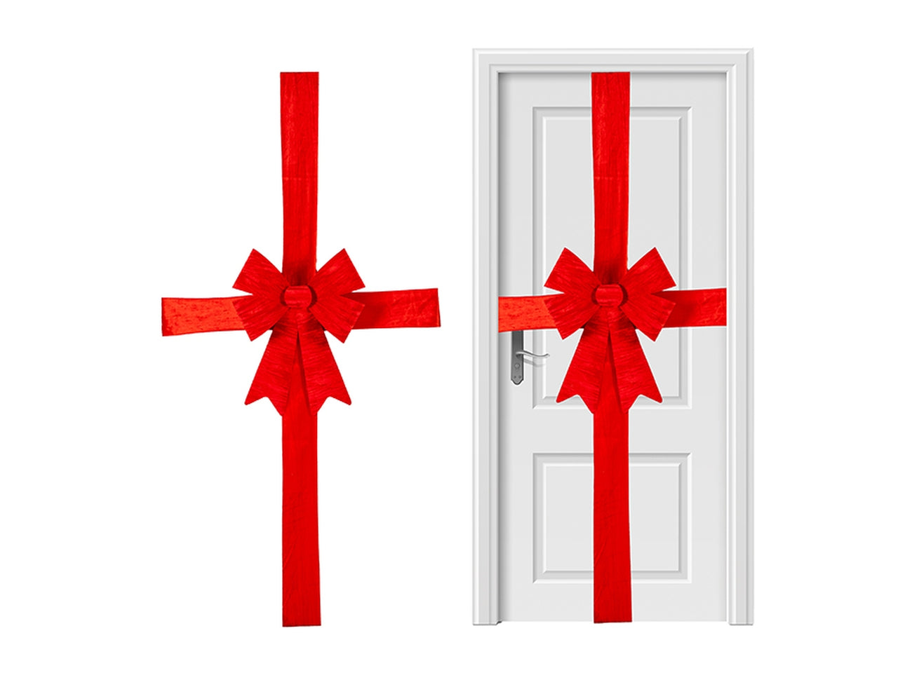 Fiocco dietro porta porta 49x52cm rosso