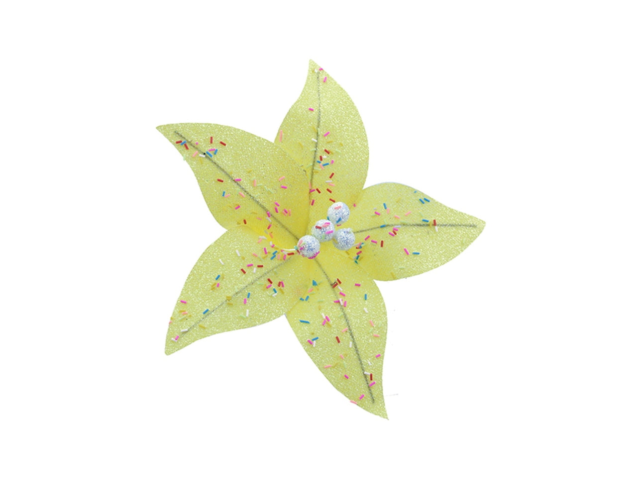 Fiore small con 5 petali candy - giallo