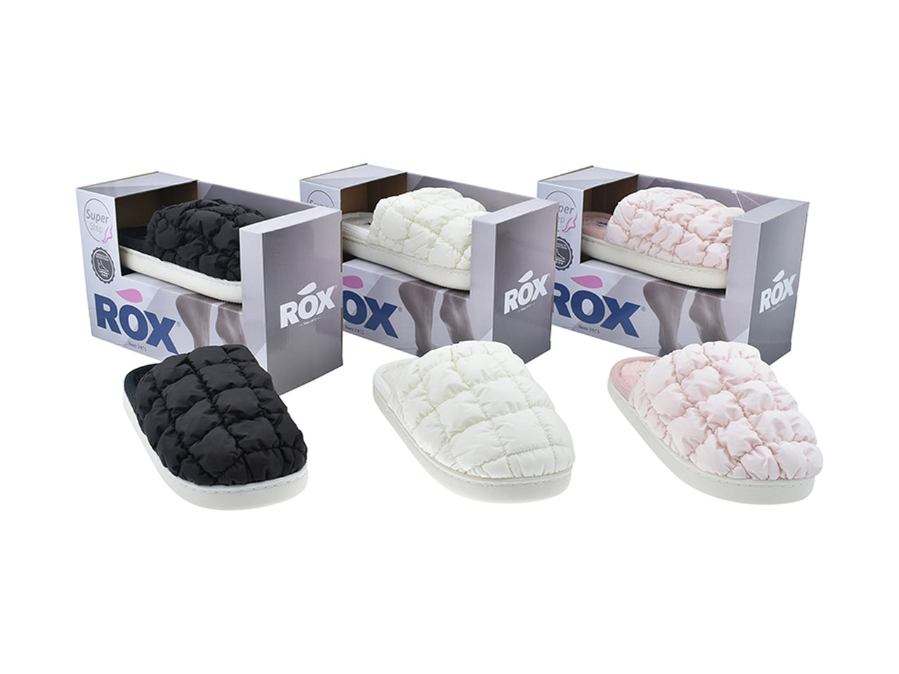 Pantofola rox da donna 36/41 in 3 assortimenti
