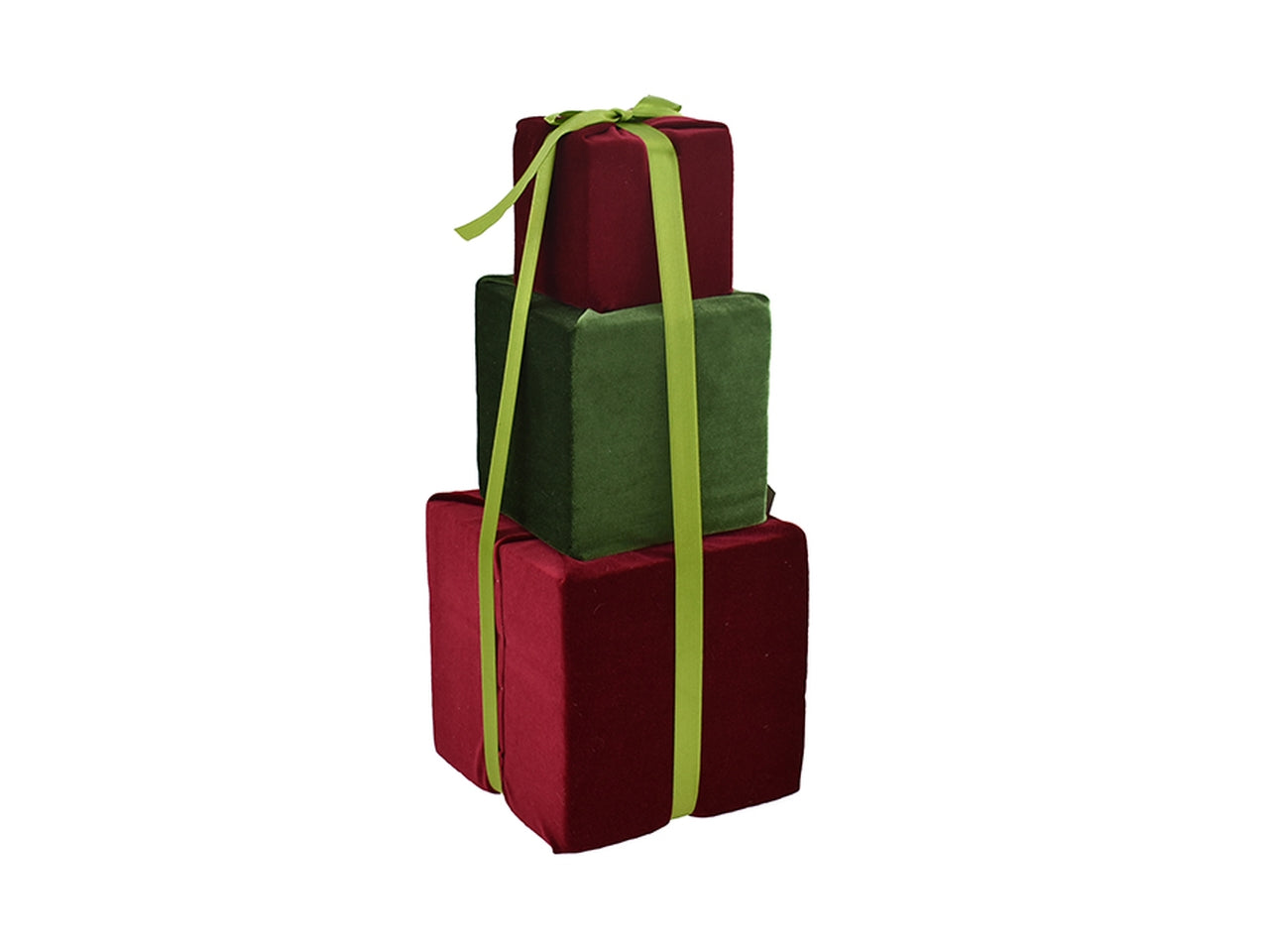 Pila regali 12x12x30cm verde/bordeaux