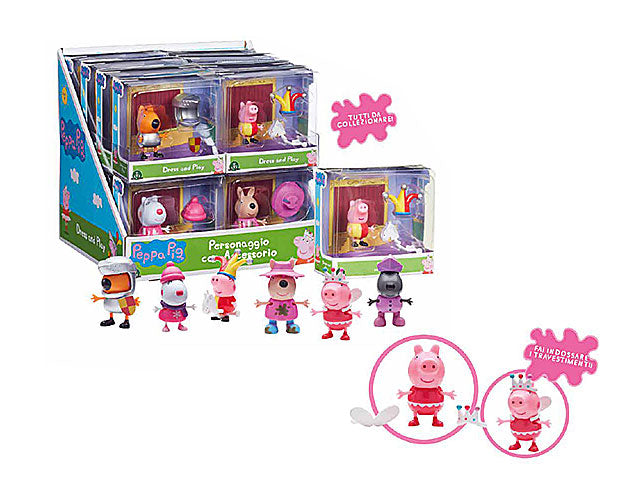 Peppa pig pers. con accessori w/3 ppc94000