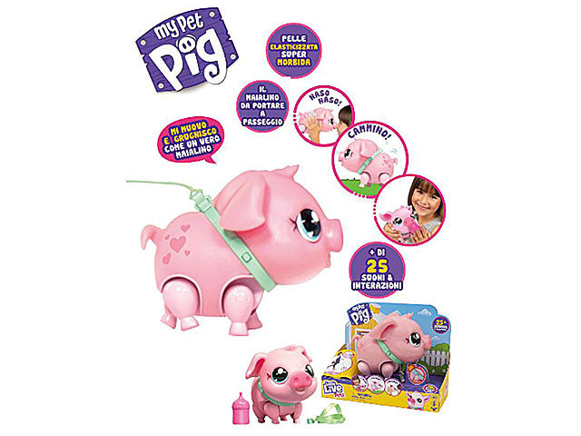 Live pets Maialino Piggly Gioco Interattivo per Bambini - Giochi Preziosi