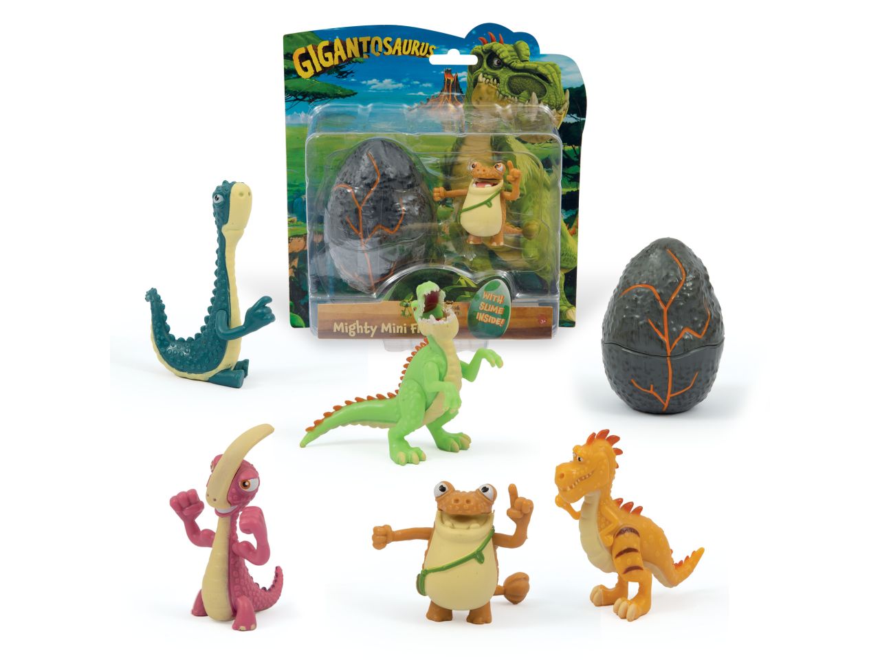 Grandi giochi gigantosaurus mini personaggio da 5cm con slime incluso nell'uovo - personaggi assortiti $