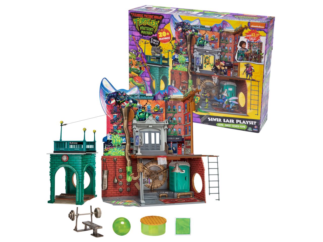 Tartarughe Ninja 2023 Caos Mutante, Playset Quartier Generale, Giocattolo con accessori per bambini 4+ - Giochi Preziosi