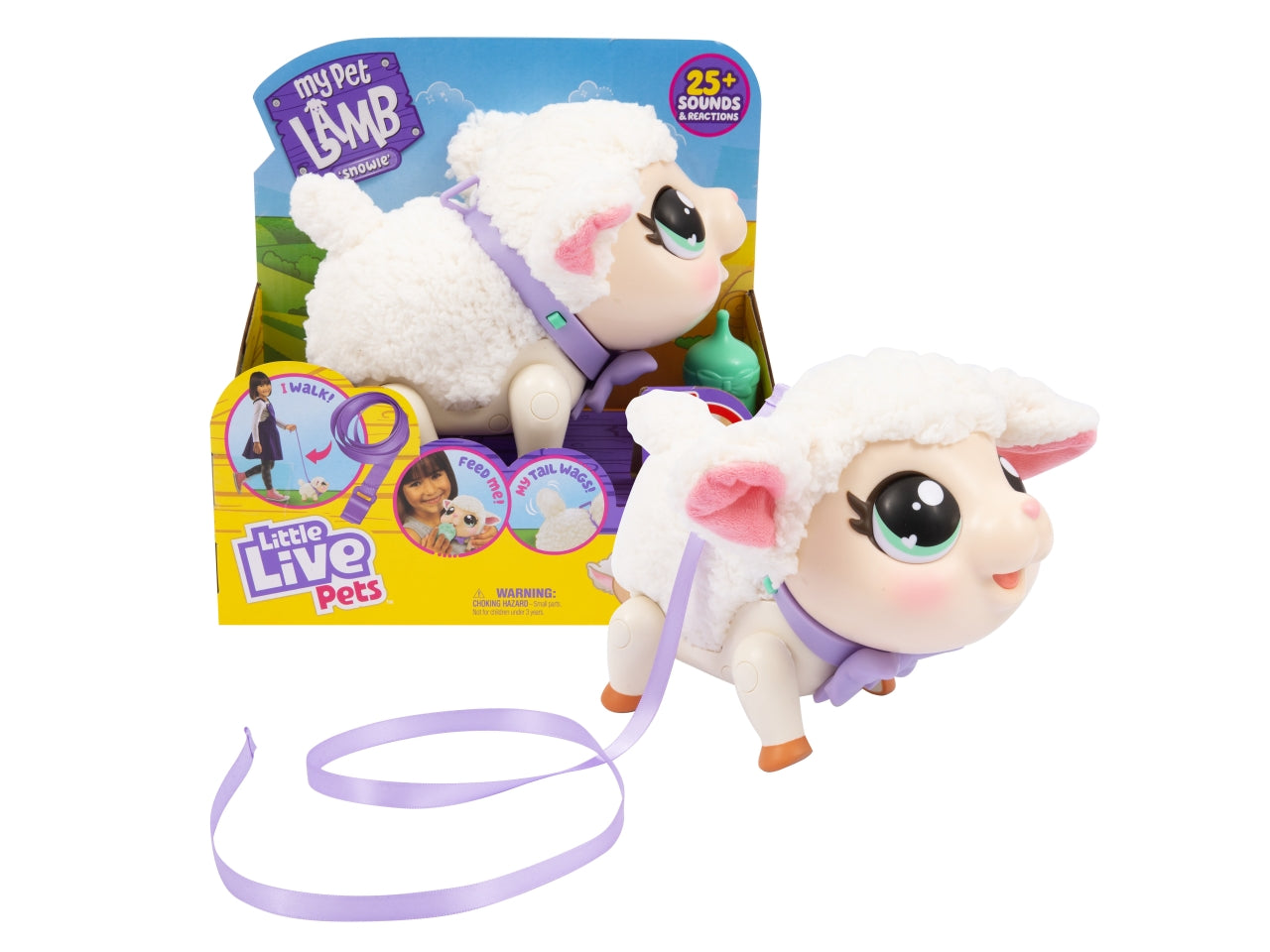 Live Pets Snowie Agnellino Peluche Interattivo per bambini 5+ - Giochi Preziosi