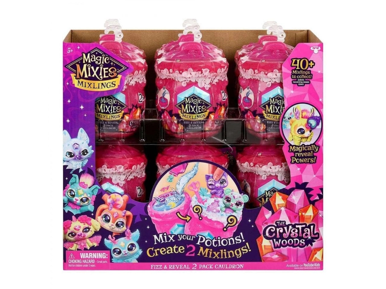 Magix Mixies Mixlings Twin Pack, Calderone Magico Crystal Woods con 2 Personaggi - Giochi Preziosi