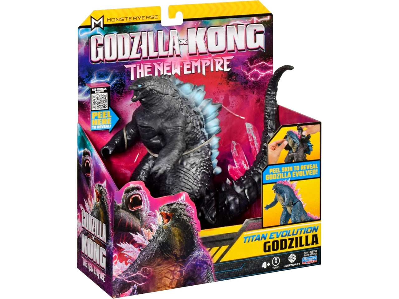 Godzilla x kong godzilla deluxe 16cm titan evolution - Godzilla alto 16 cm articolato. Grazie alla pelle in gomma - Giochi Preziosi