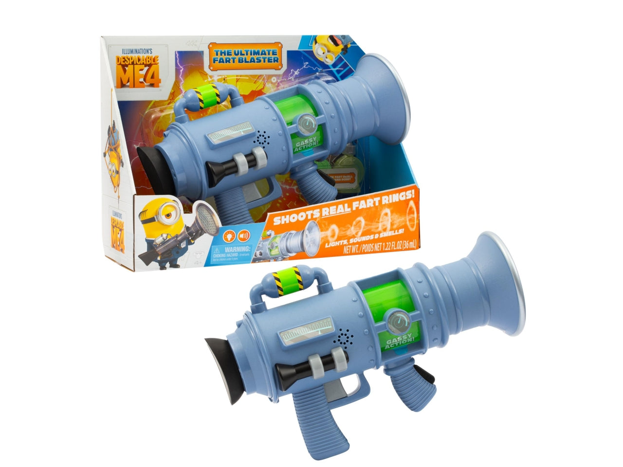 Minions ultimate fart blaster con suoni - Cattivissimo Me 4 Ultimate fart blaster dispone di 15 effetti - Giochi Preziosi