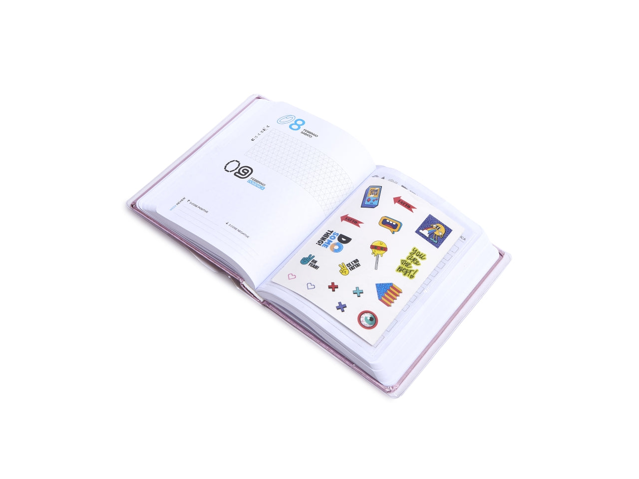 Diario Scuola 2024-2025 BE YOU Rose Glow Small, Agenda 12 Mesi Datata, Formato Easy 12,5cm x 16,5cm, Diario con Sticker e Segnalibro, Colore Rosa - Giochi Preziosi