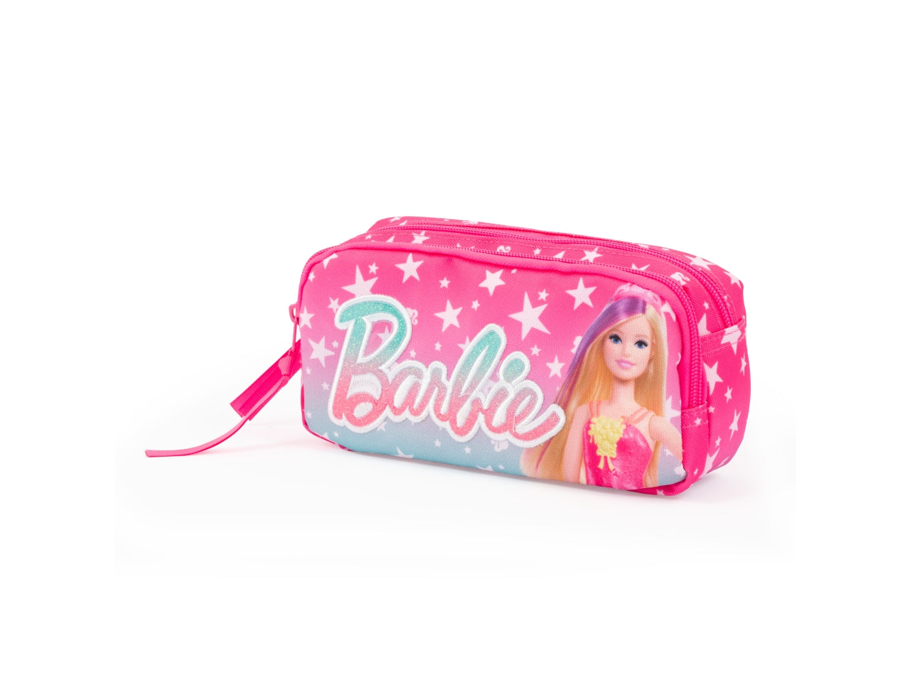 Astuccio Maxi Bustina Barbie - Portapenne Scuola Barbie, 2 Zip, Capienti Tasche Per Pastelli Pennarelli E Tutto Il Materiale Scolastico Necessario Dimensioni 22X6X14 - Giochi Preziosi