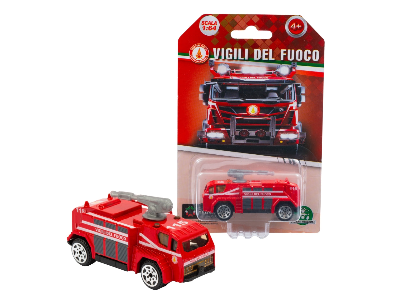 Camion vigili del fuoco die cast, 1:64 per bambini dai 4+ anni - Giochi Preziosi