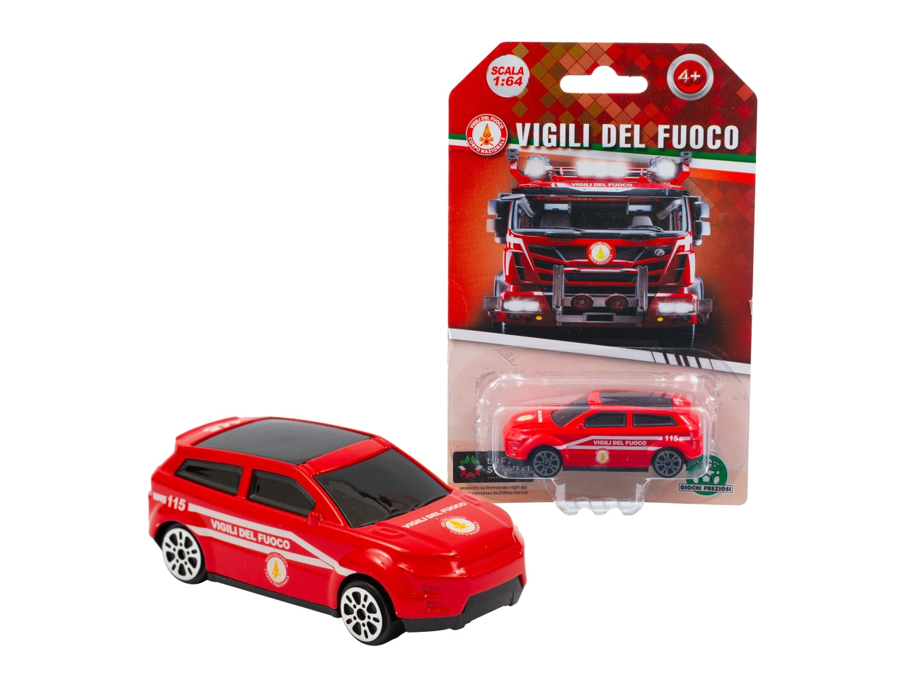 Auto vigili del fuoco die cast, 1:64 per bambini dai 4+ anni - Giochi Preziosi