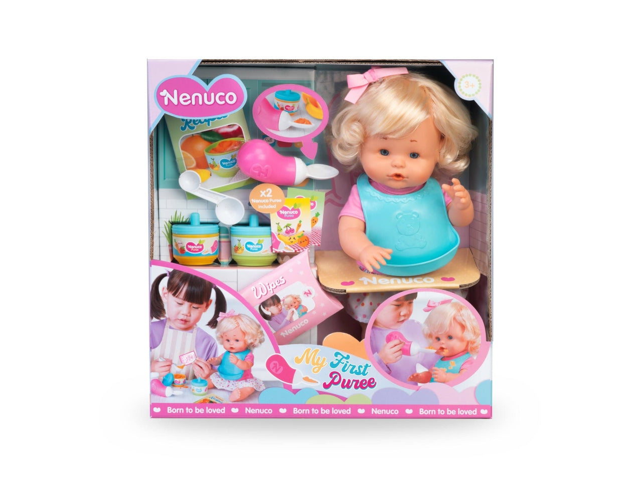 Nenuco Prima Pappa - Set Bambola con Accessori, Multicolor, Età 3+, Famosa