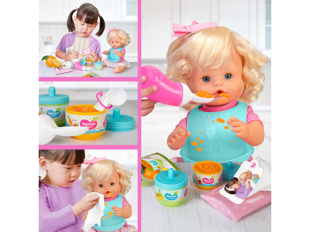 Nenuco Prima Pappa - Set Bambola con Accessori, Multicolor, Età 3+, Famosa