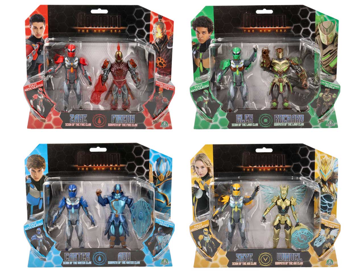 Gormiti the new era double pack gormiti con scion 15cm - Set deluxe che include Scion e corrispettivo Gormita alti 15 - Giochi Preziosi