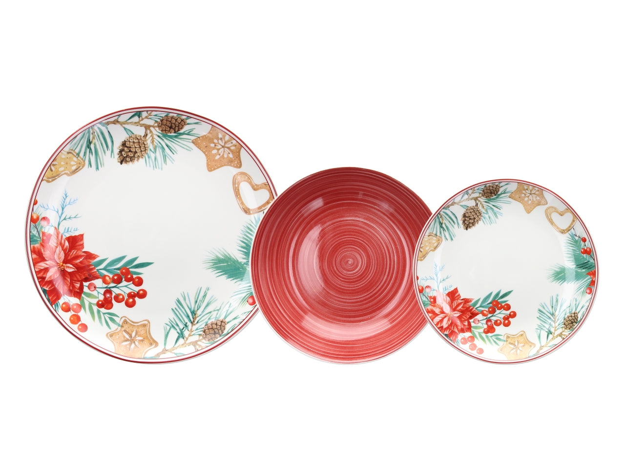Tognana servizio piatti linea dolce natale - la confezione contiene 18 piatti