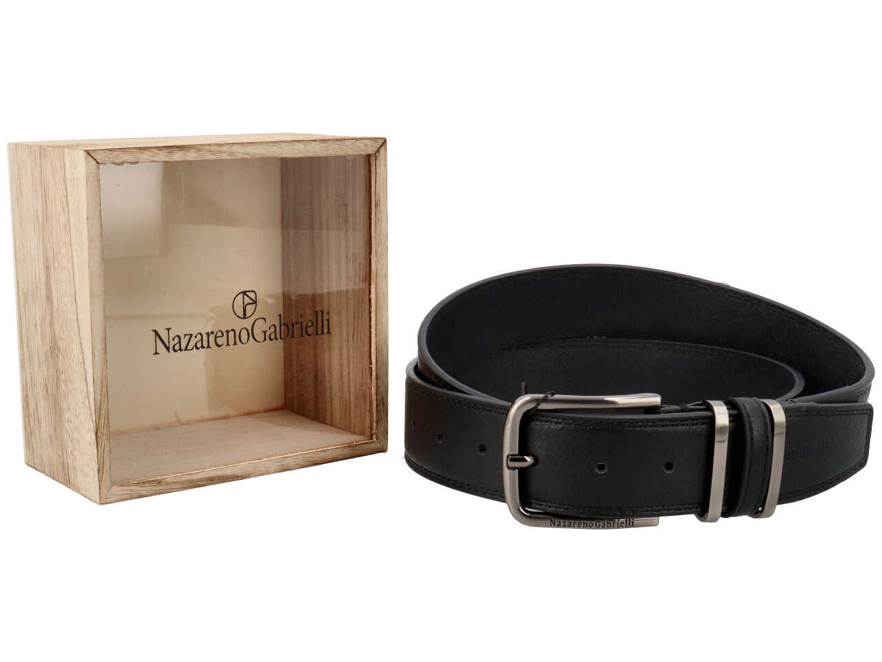 Cintura uomo nazareno gabrielli nero