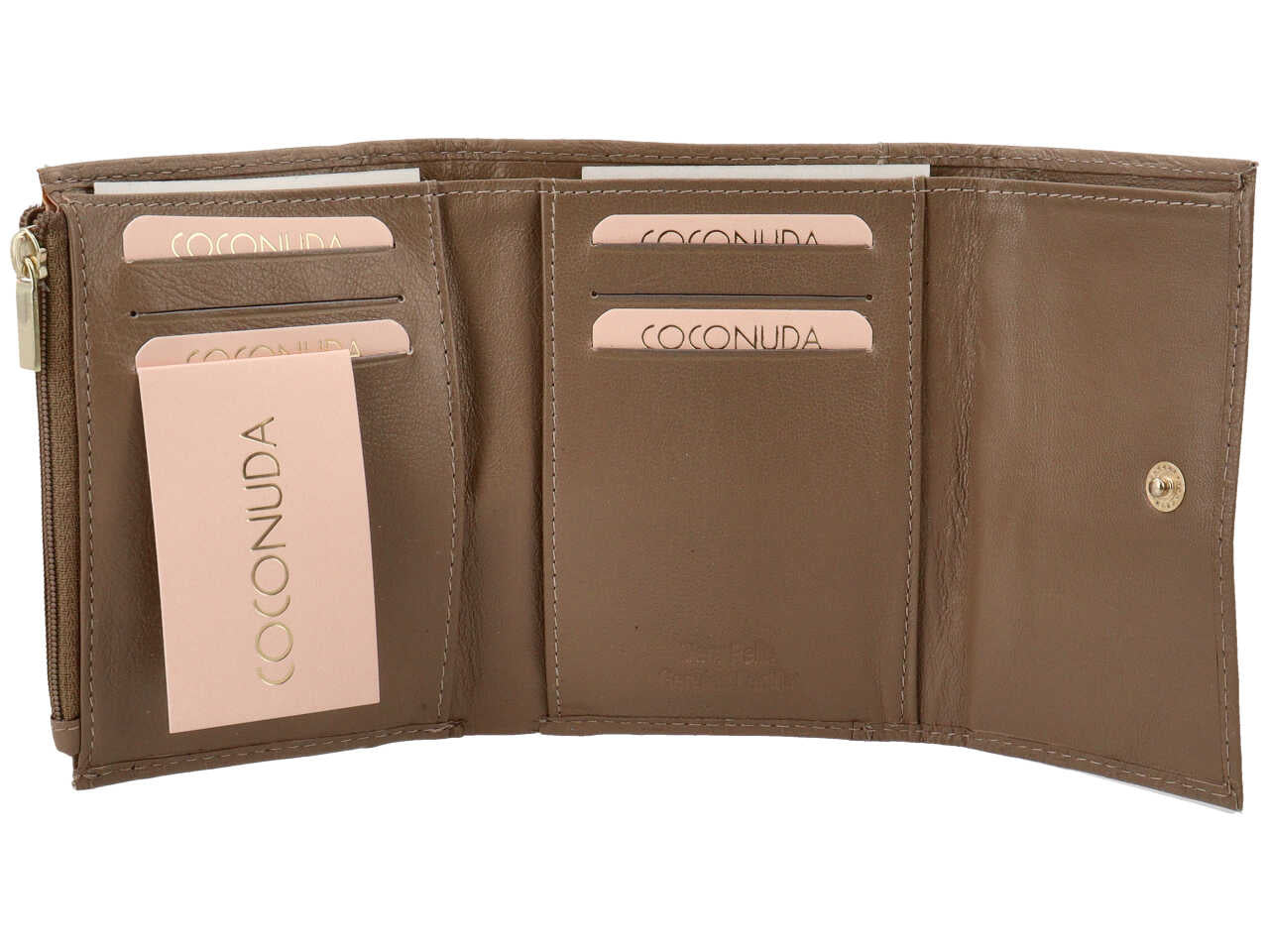 Portafoglio donna coconuda taupe