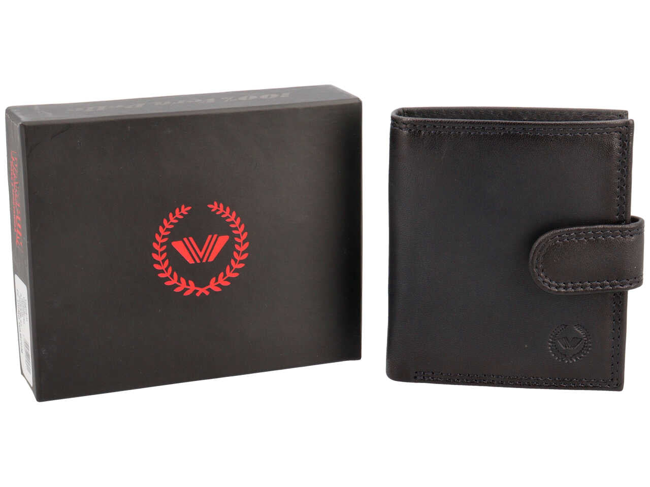 Portafoglio Wampum uomo vera pelle blu notte 8,5x10x2 cm