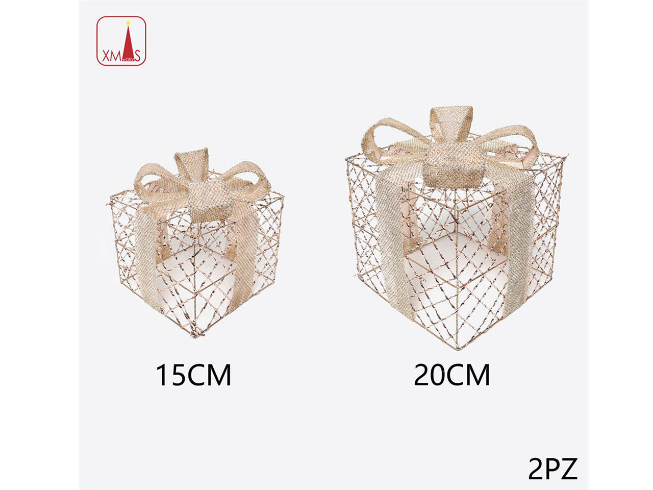 Pacco regalo rotondo 15cm/20cm set da 2 pacchi