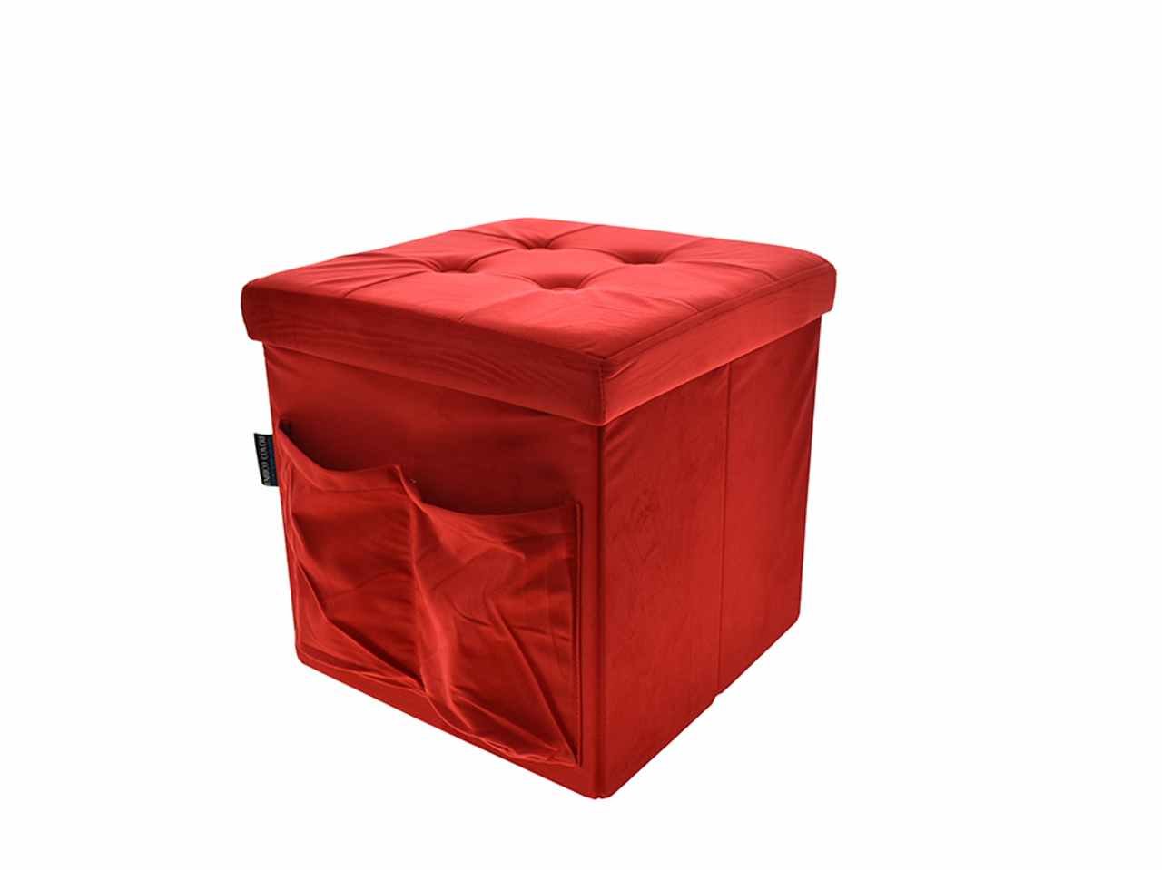 Pouf vel.c/tasche 38x38cm rosso 6434104