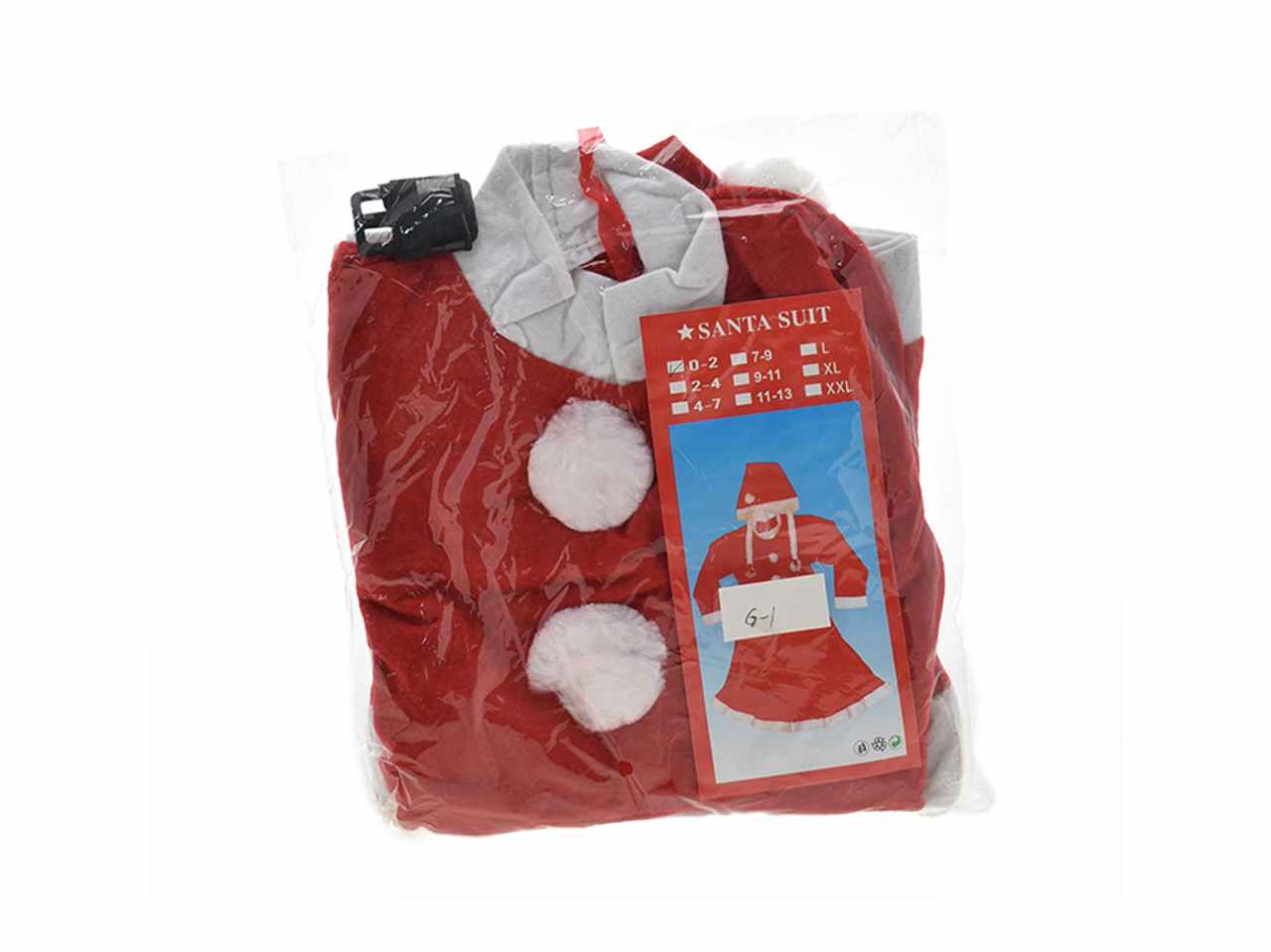 Vestito babbo natale bambina 0-3 anni