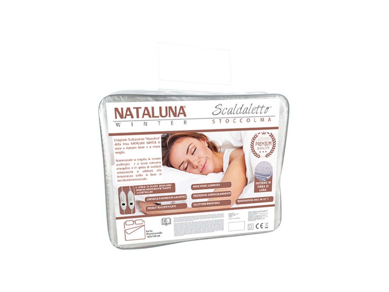 Scaldaletto elettrico top coveri per letto a 2 piazze misura 160x140cm con 3 temperature