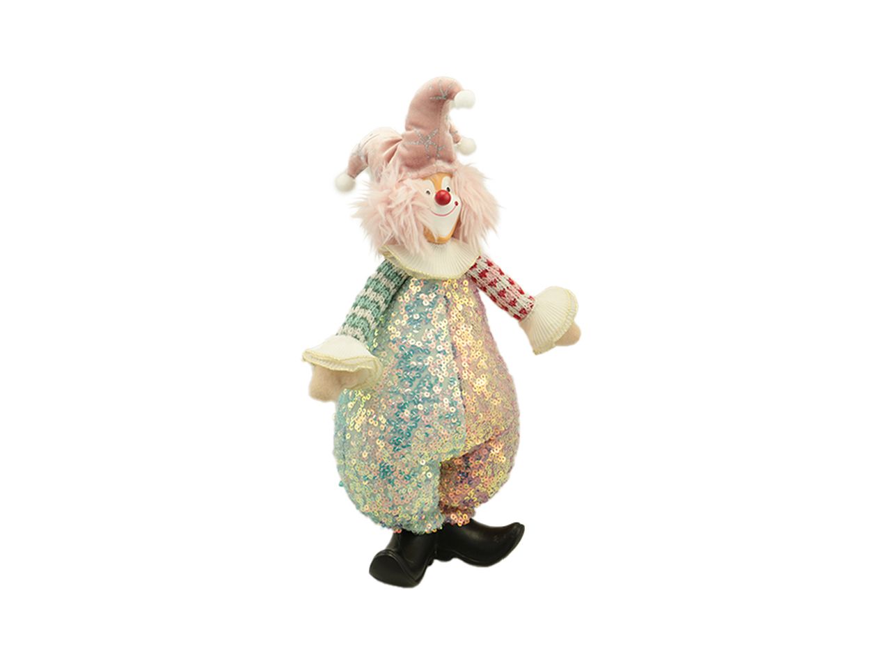 Clown misura 26x17x59cm colore rosa e tiffany