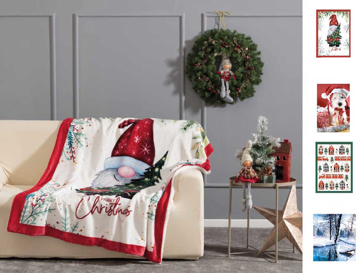 Natale plaid stampa digitale 130x160cm