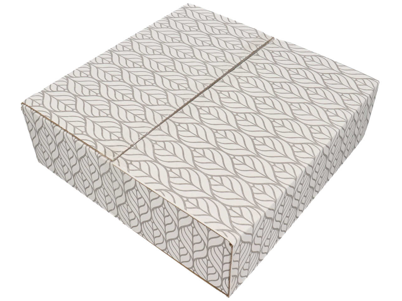 Centrotavola moderno rotondo in vetro avorio e grigio, Plain Aomori 36cm - Franco