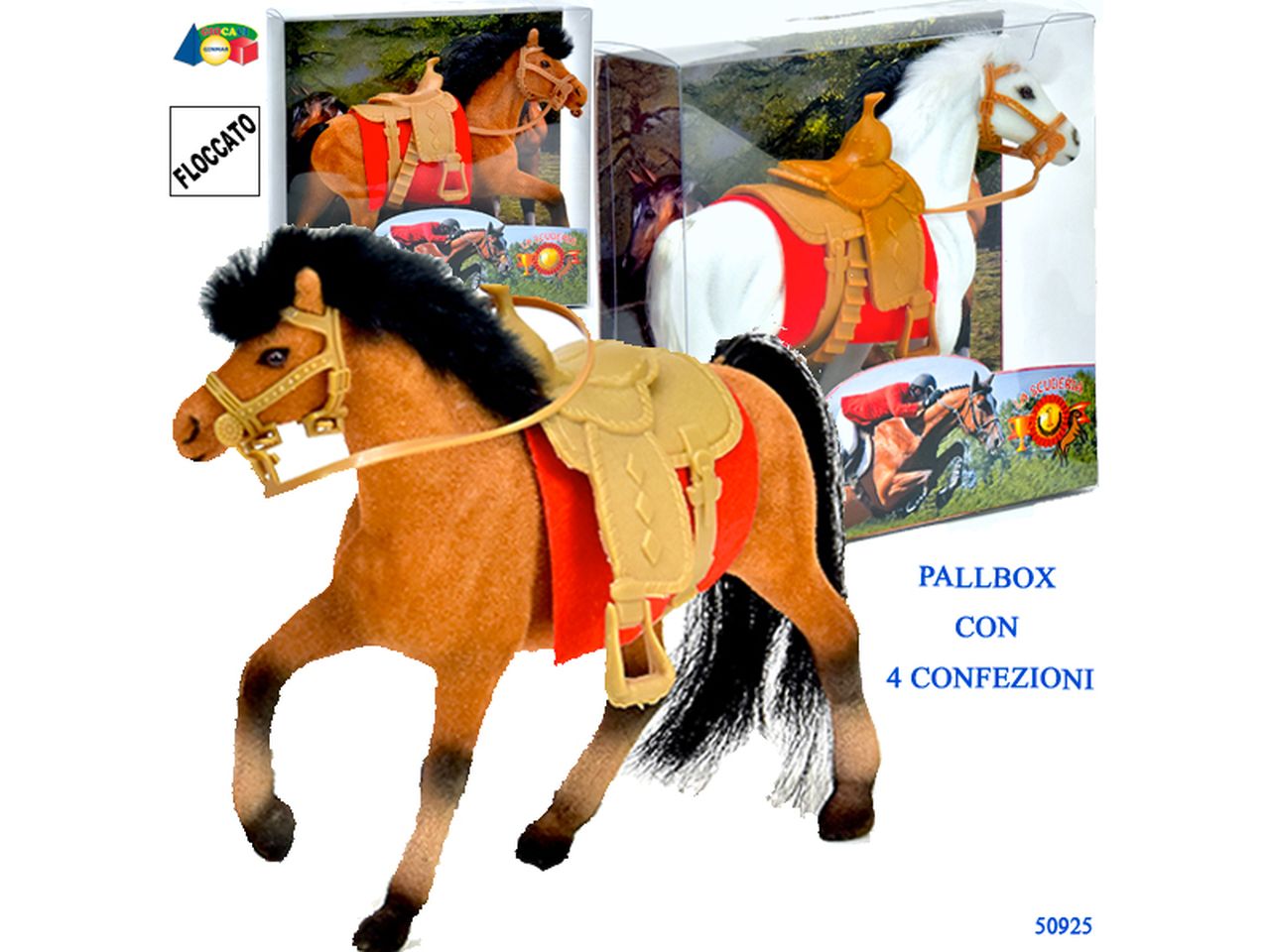 Cavallo floccato scuderia modelli assortiti