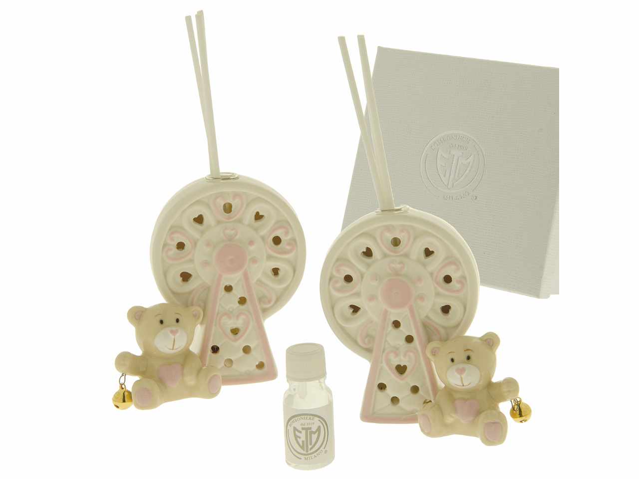 Diffusore benny orso rosa h10cm