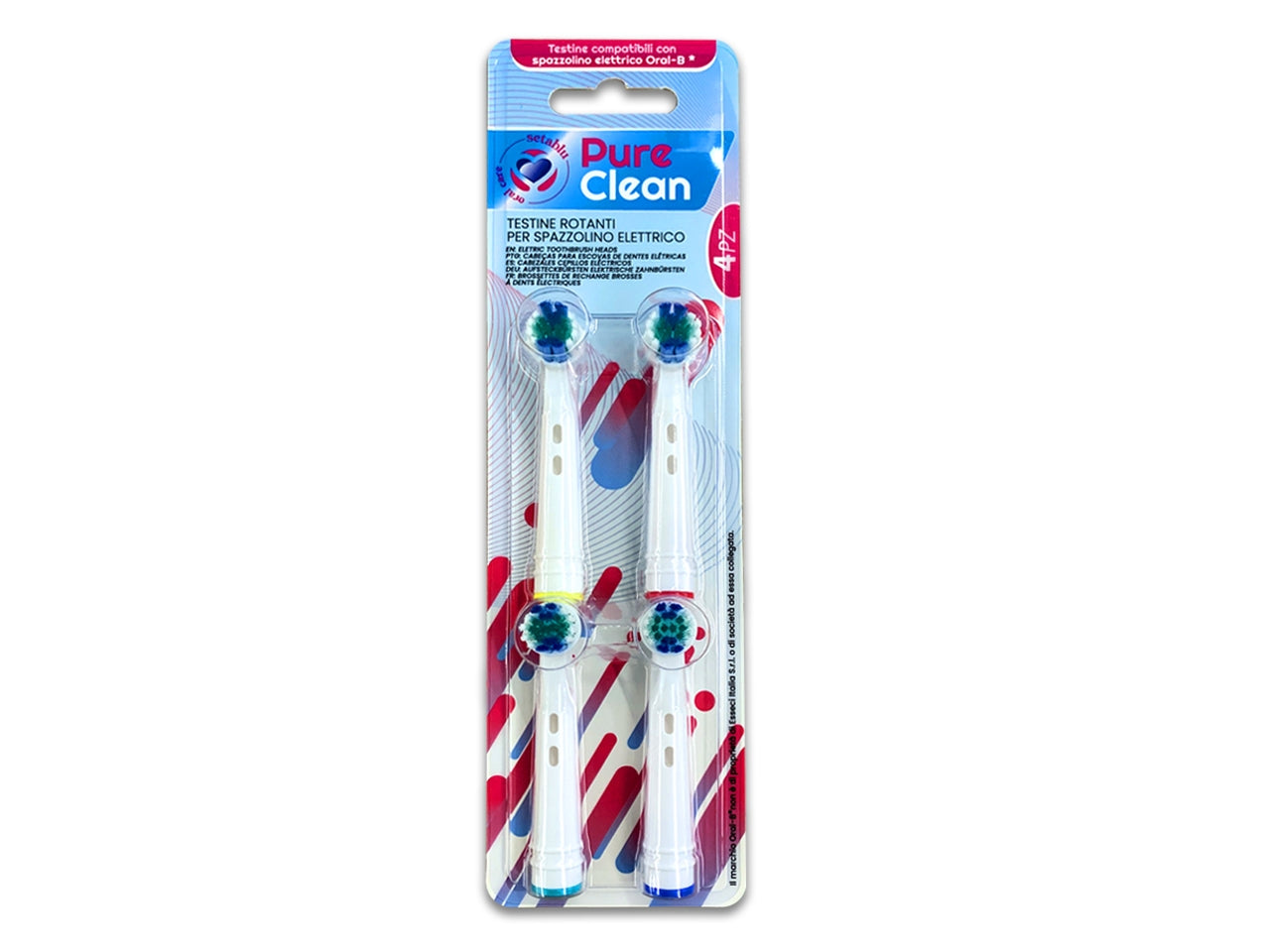 Testine per spazzolino elettrico pure clea - la confezione contiene 4 testine