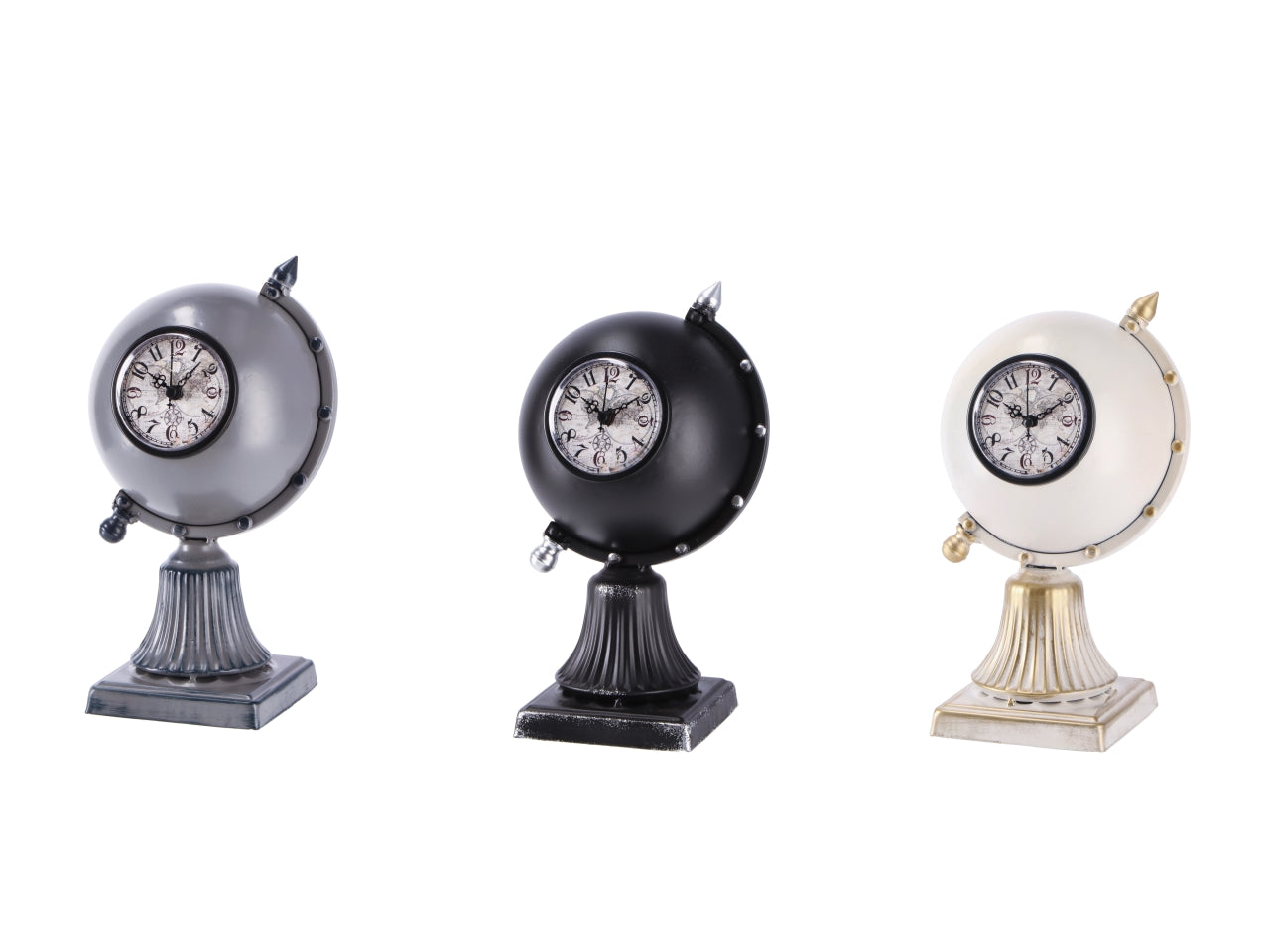 Orologio fermacarte a forma di mappamindo 15x15xh27cm in colori assortiti