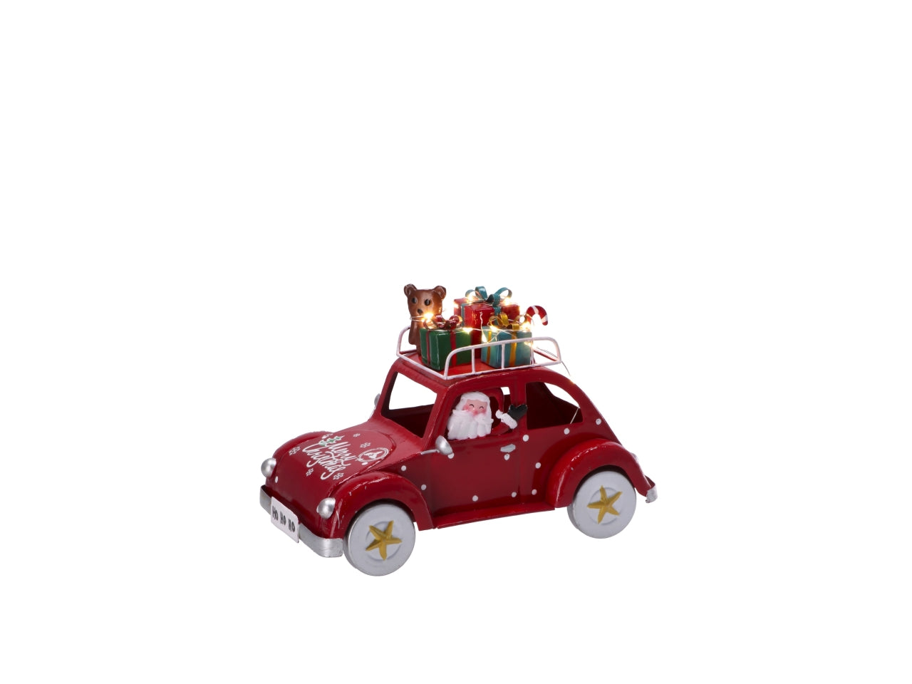 Decorazione  natalizia macchina in ferro h16/17cm - disponibile in due assortimenti