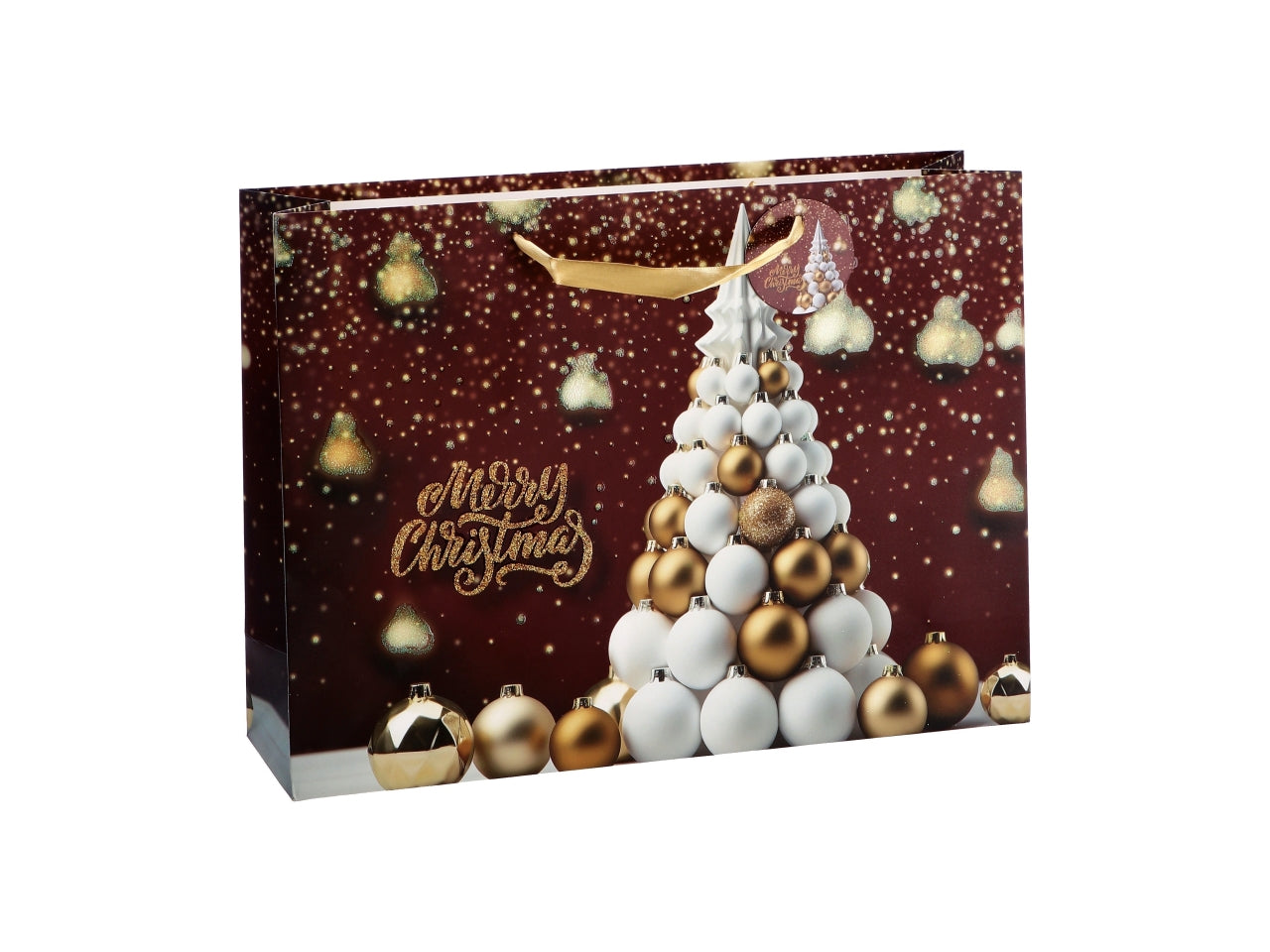 Busta regalo natalizia in carta 4 colori assortiti 42x12x31 cm - AD Trend