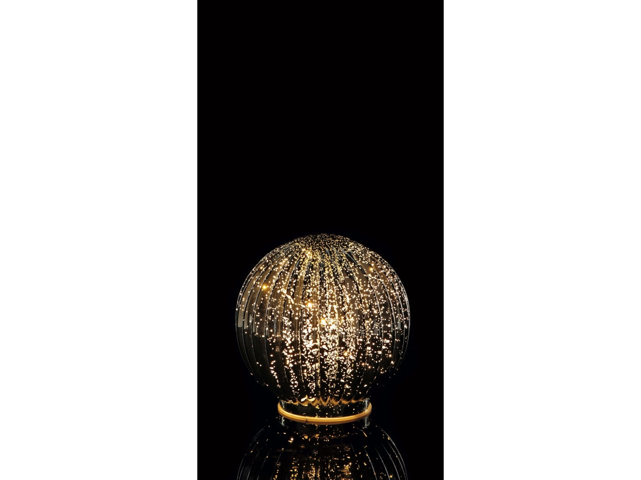 Sfera natalizia in vetro con 12 led d.15cm - disponibile in tre assortimenti