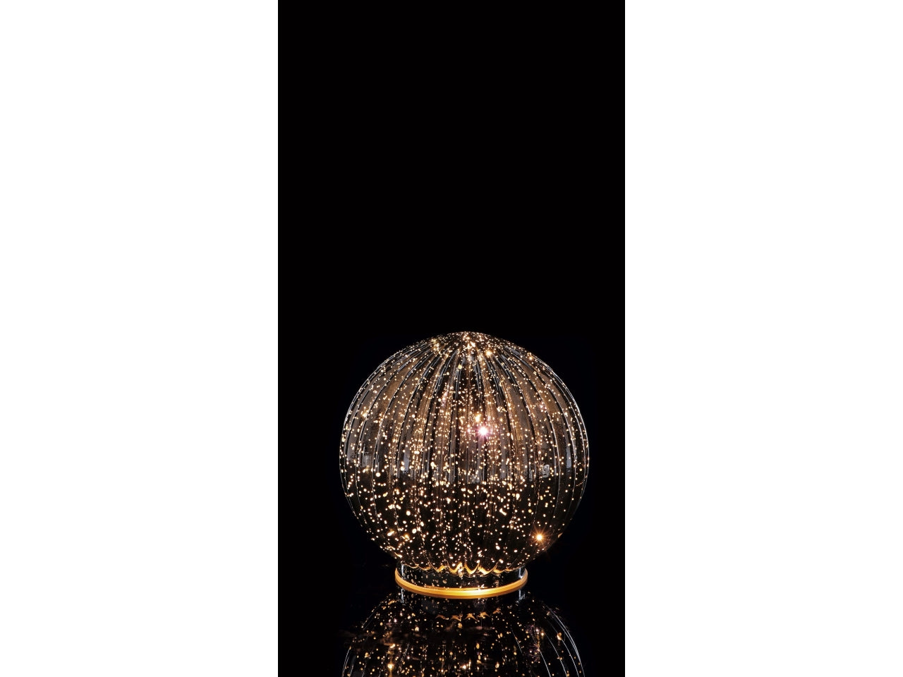 Sfera natalizia in vetro con 12 led d.15cm - disponibile in tre assortimenti