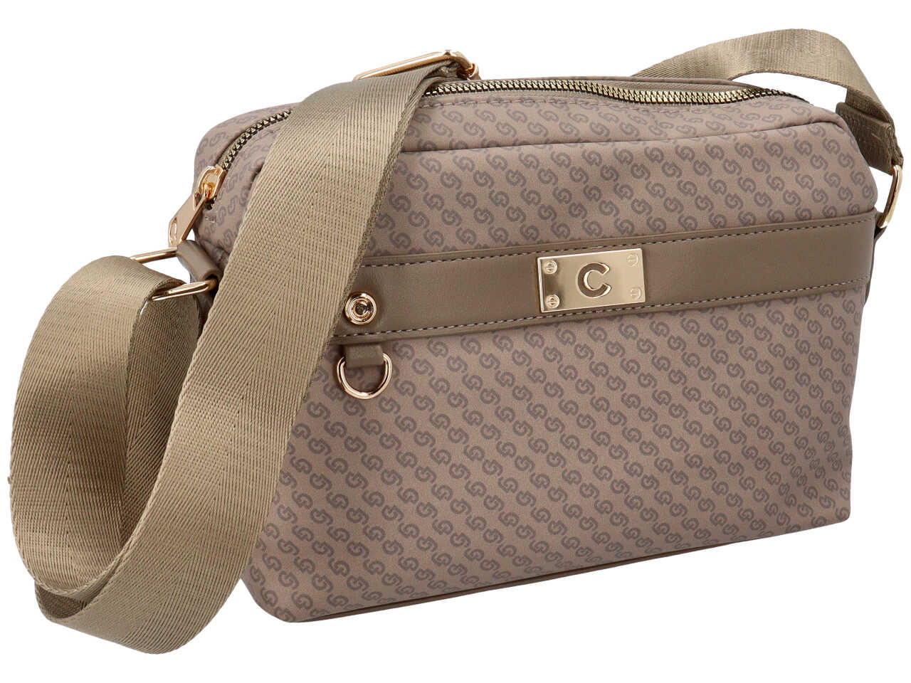 Borsa reporter angie collection taupe 100% polyurethane