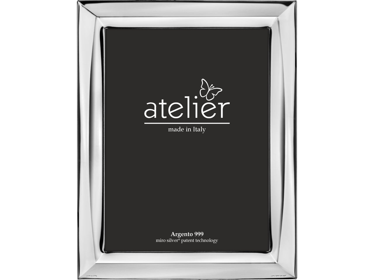 Cornice portafoto moderno in argento per bomboniera, lavorazione lucida, ideale matrimonio, anniversario - 13x18cm - linea Giorgia - Atelier