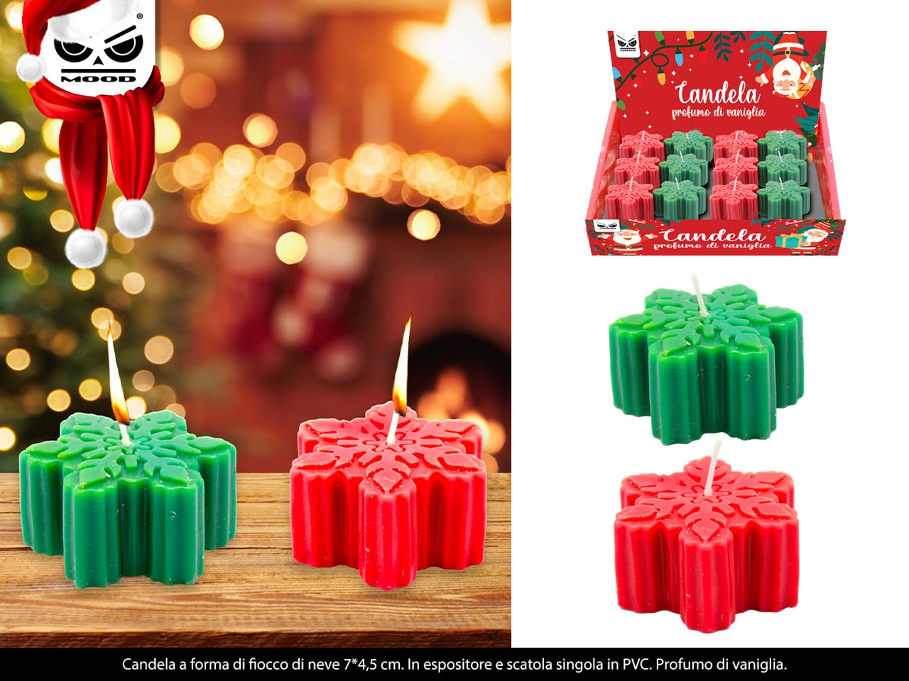 Candela fiocco di neve