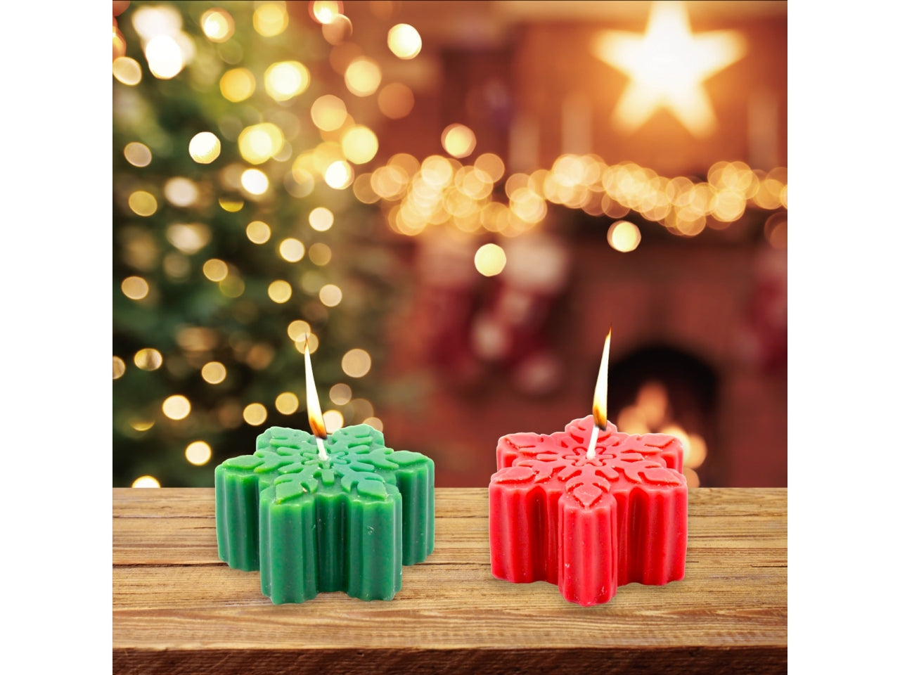 Candela fiocco di neve